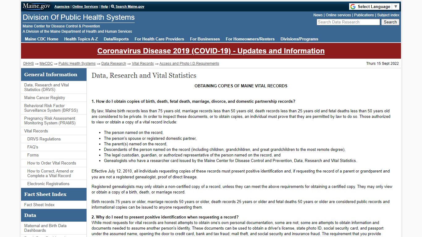 Obtaining Copies of Maine Vital Records - Division of Public Health ...